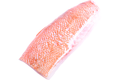 Redfish fillet with skin scales off 